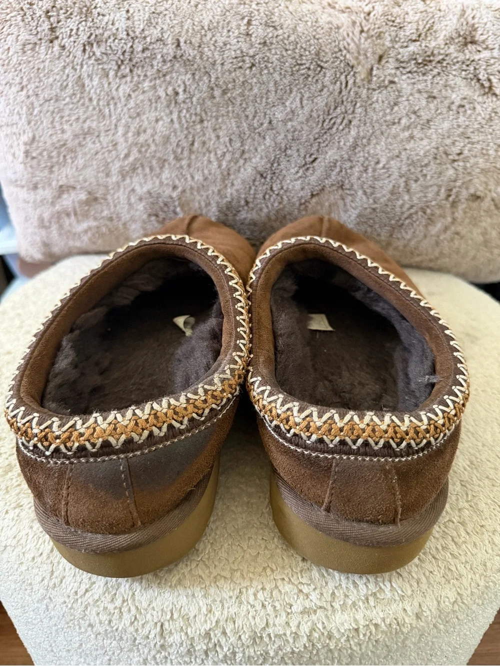 UGG Men's Chestnut Brown Suede Slip-On Loafers